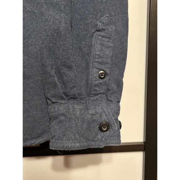 Grizzly Mountain Mens Shirt‎ Long Sleeve Chamois Flannel Blue Size Large Heavy - Picture 4 of 7